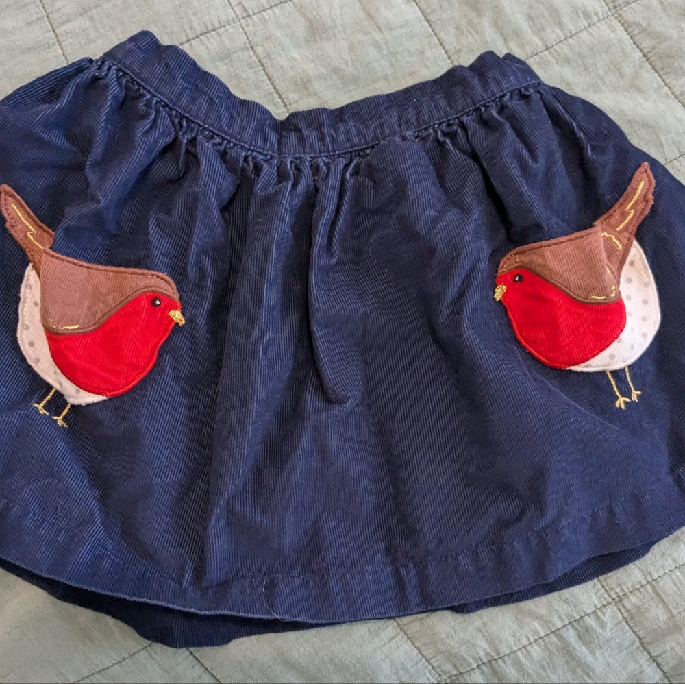 Mini Boden Robin Corduroy Skirt Sz 2-3